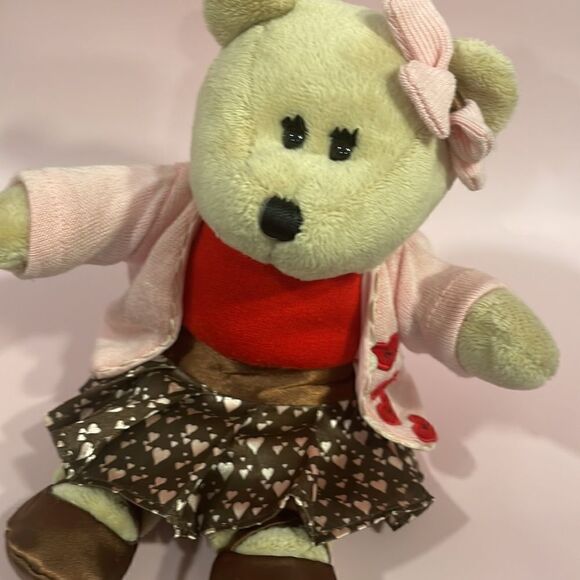 Starbucks Coffee Company Bearista Bears 2011 in Pink and Brown w Heart Details - Picture 6 of 8